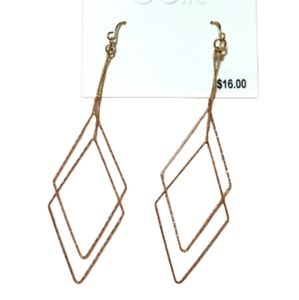New gold diamond shaped dangles